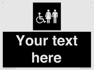 Custom information: black panel disabled female and male